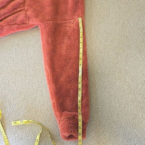 Roxy Surf Spray Rust Orange Fuzzy Hooded Pullover Jacket - Size Large - Picture 12 of 15